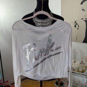 VS Pink bling cropped t-shirt